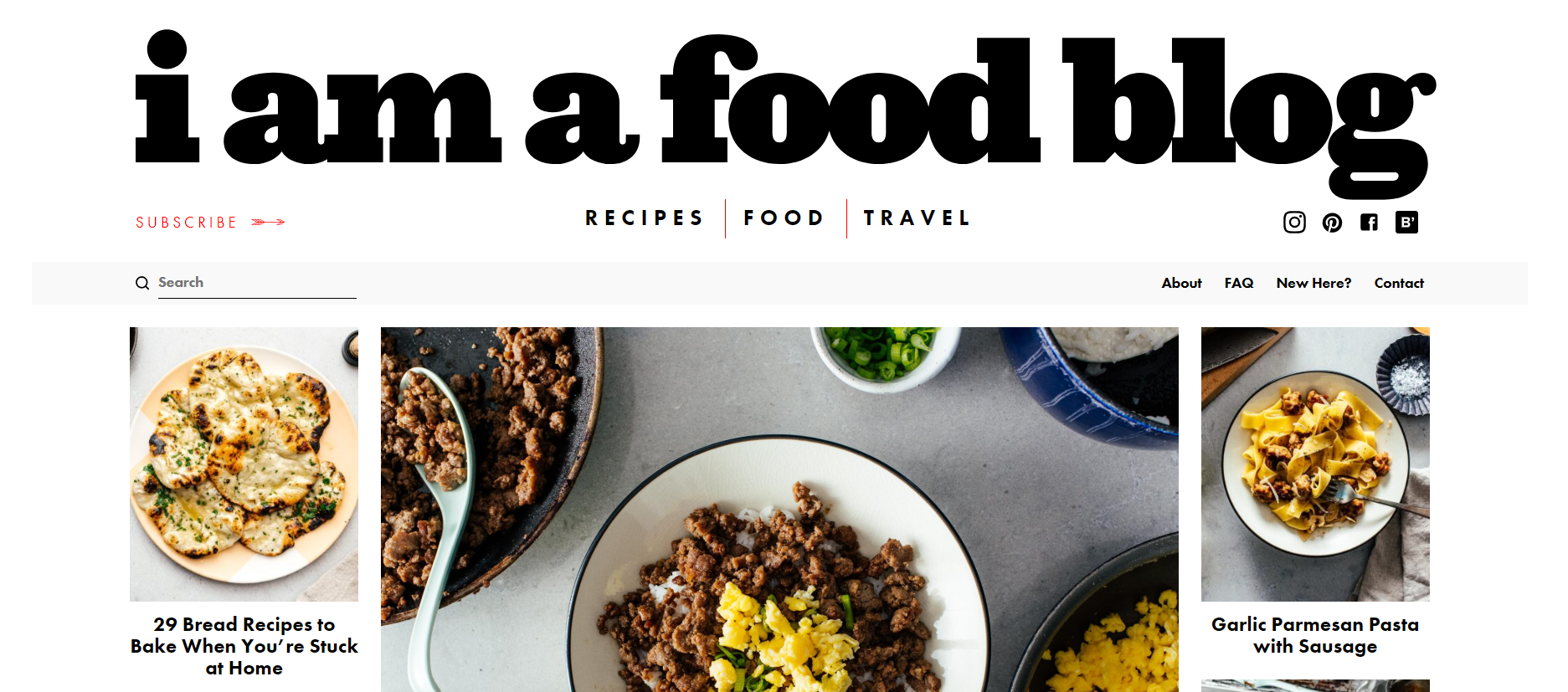 a im a food blog
