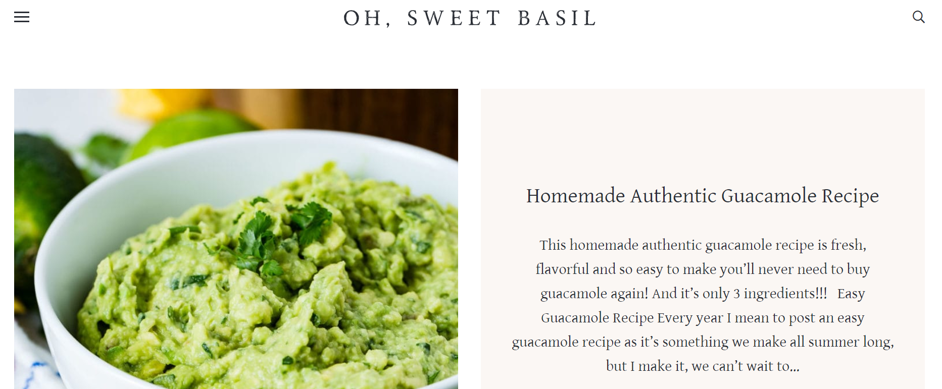 oh sweet basil